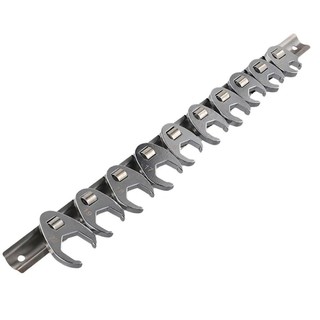 FEASTLY 10 Cái / bộ Cờ lê đầu mở, Cờ lê chân vịt ổ đĩa 10-22mm 3 / 8Inch, Đầu cờ lê sừng bằng thép Carbon bền cho bộ chìa khóa cờ lê mô-men xoắn