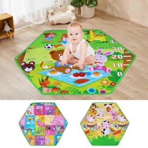 Thảm tập bò cho bé Hình lục giác Thảm chơi đàn hồi giáo dục Thảm mềm mại chống thấm nước chống trượt cho bé Sản phẩm trẻ em để bò chơi wipqsvn