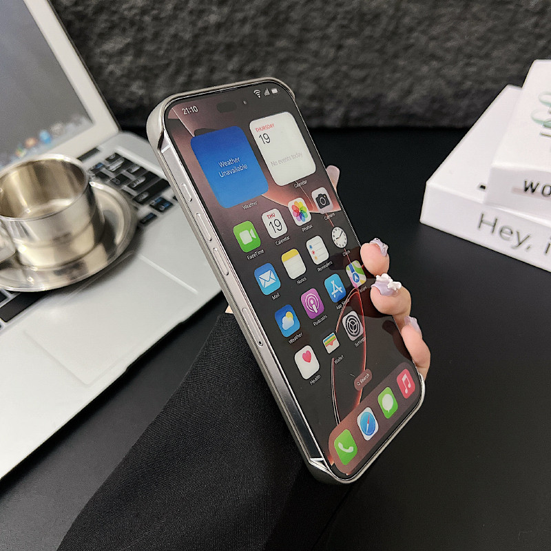 Dành Cho Từ Tính Sang Trọng Màu Trơn Hạt Gỗ Không Viền Hương Liệu Ốp Lưng Điện Thoại iPhone 17 16 Pro Max 14 12 13 15 Pro Max