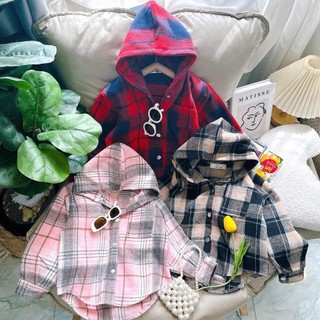 K20-[tomnaukids] Áo khoác Sơ Mi Mẹ và Bé Form đang Rộng Size từ 9-70Kg
