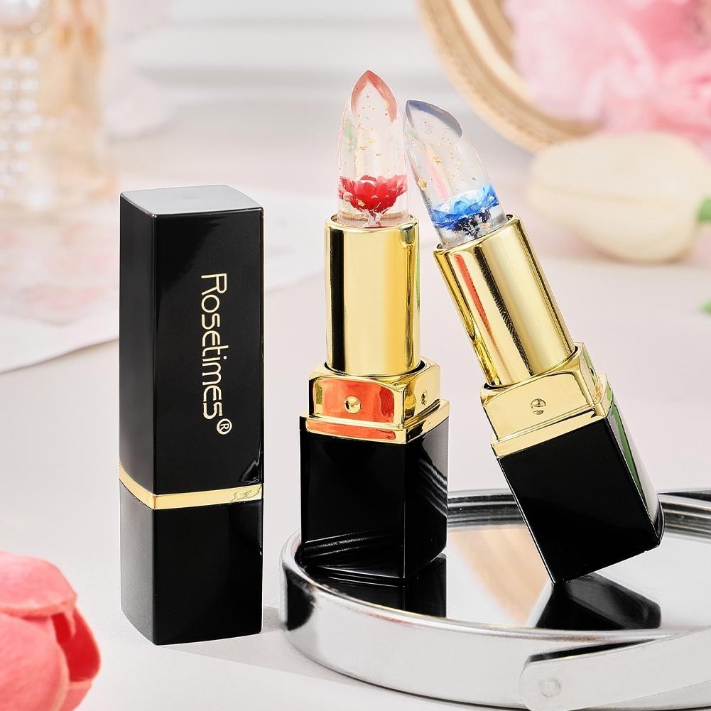 Son môi hoa thạch thay đổi màu sắc lâu trôi dưỡng ẩm Rosetimes Balm Lip O6f3