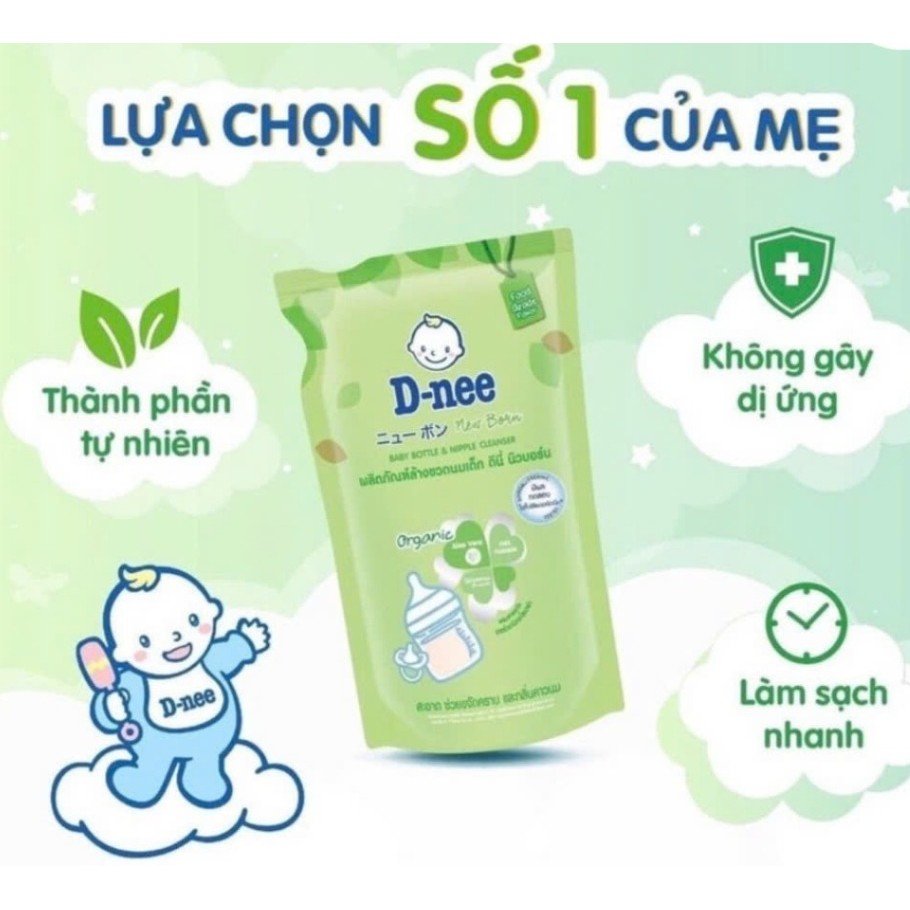 [Deal sốc] - Nước rửa bình sữa Dnee Organic Thái dạng chai 600ml/ túi ...