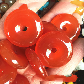 Dây chuyền mặt khóa an toàn ngọc bích mã não carnelian, quà tặng ngọc bích