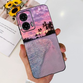 Ốp lưng mềm TPU silicon màu đen cho Motorola Moto G35 5G 2024