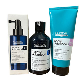 Bộ gội xả và tinh chất L'oréal Serioxyl dành cho tóc thưa mỏng, giúp tóc dày lên ngay lập tức 250mlx2/90ml [ TN ]