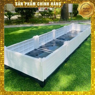 Chậu lắp ghép nhựa HDPE/PP 200x50x23cm: Thẩm mỹ, bền bỉ, dễ lắp đặt, phù hợp mọi cây trồng đô thị.