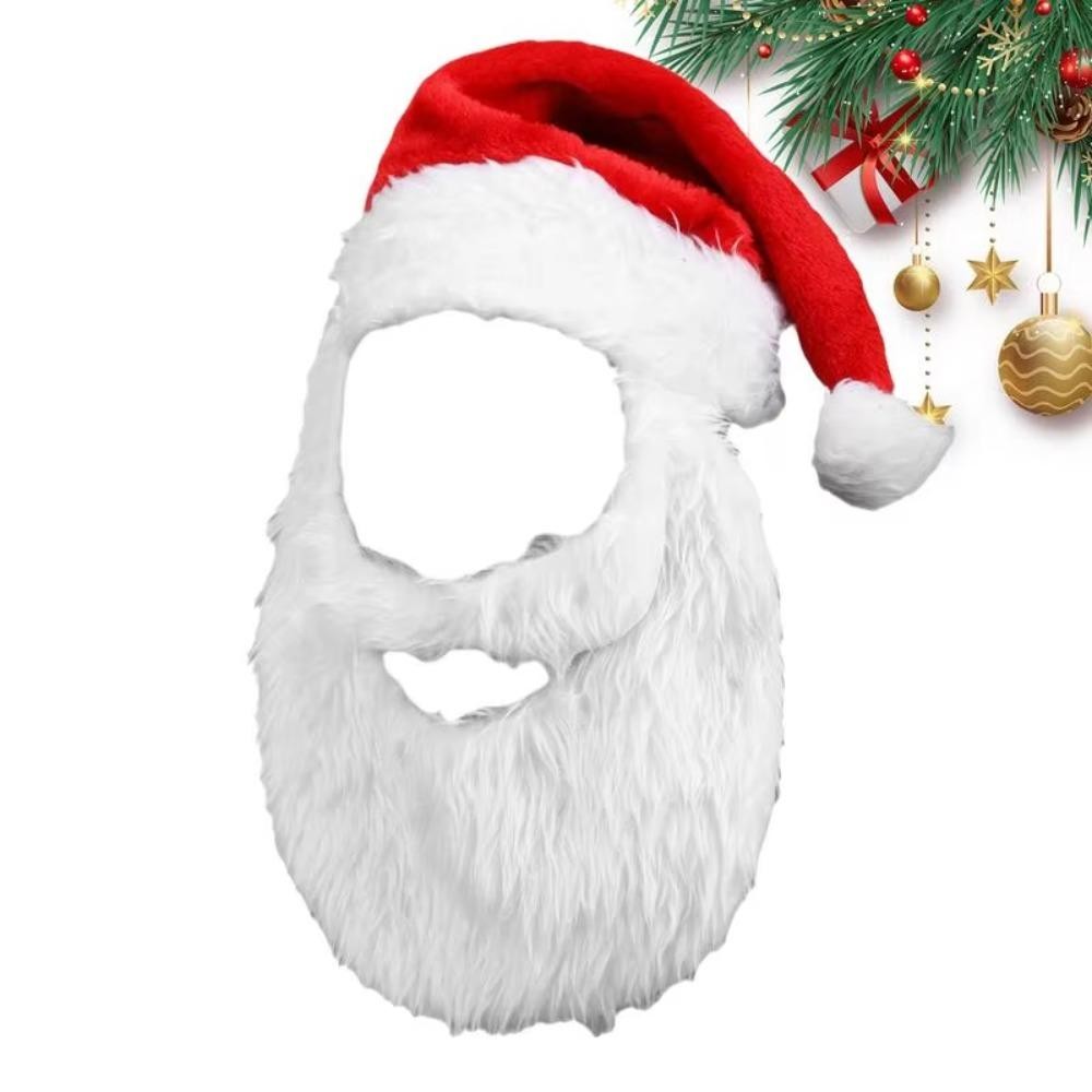 Mũ và Râu Ông Già Noel YMIFI Màu Đỏ Râu Trắng, Phù Hợp Cho cosplay Hoặc Trang Phục Giáng Sinh Cho Cả Trẻ Em Và Người Lớn