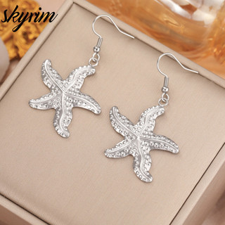 Skyrim Titan Bông Tai Inox Sao Biển Mặt Dây Chuyền Trang Sức Thời Trang Quà Tặng Nữ