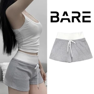 BARE_Quần Đùi Nữ Ôm Gọn Tôn Dáng Vải Thun Gân Co Giãn Basic Phối Viền Màu Nổi Bật- Q096