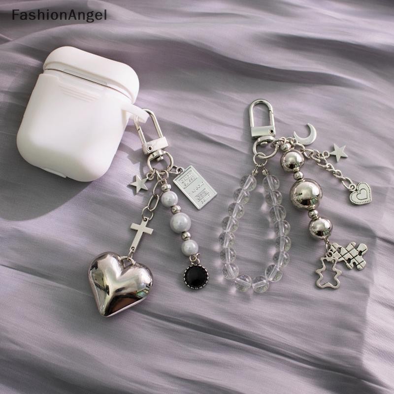 Fashionangel Độc Đáo Mát Mặt Trăng Trái Tim Gấu Động Vật Móc Khóa Móc Khóa Dành Cho Nữ Punk Ngôi Sao Chữ Thập Hạt Trong Suốt Túi Hộp Chìa Khóa Ô Tô Điện Thoại Phụ Kiện VN