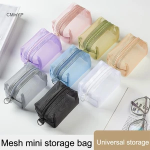 Cminyp Lưới Túi Đựng Mỹ Phẩm Môi Túi Bảo Quản Ví Đựng Tiền Xu Hộp Đựng Tai Nghe Người Tổ Chức Cáp Dữ Liệu Thẻ ID Ngân Hàng Lưu Trữ Vinh Quang