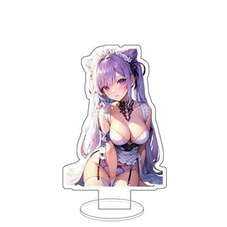 Móc Khoá, Mô Hình Standee Game Genshin Impact Keqing Ganyu Lisa Eula Trang Trí Bàn Học, Làm Việc
