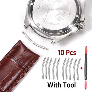 10 Chiếc Cong Lò Xo Thanh 1.8 Mm 1.5 Mm Thép Không Gỉ Đồng Hồ Pin 18 Mm 20 Mm 22 Mm 24 Mm Cho Arc End Da Dây Đồng Hồ Dụng Cụ Sửa Chữa Đa Năng