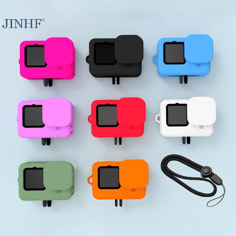 Jinhf Cho Gopro Hero 9 10 11 12 Đen Phụ Kiện Vỏ Bảo Vệ Mềm Tiêu Chuẩn Nhà Ở Cao Su Vỏ Silicon Bảo Vệ Cho Gopro Hero HOT