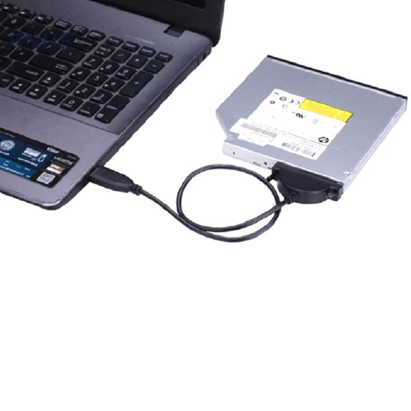 JINHF Hot 1 Cái USB 2.0 Sang Sata II 7 + 6 13Pin Adapter Cho Notebook CD / DVD ROM Slimline Drive Chuyển Đổi Cáp Vít Phong Cách ổn định HOT