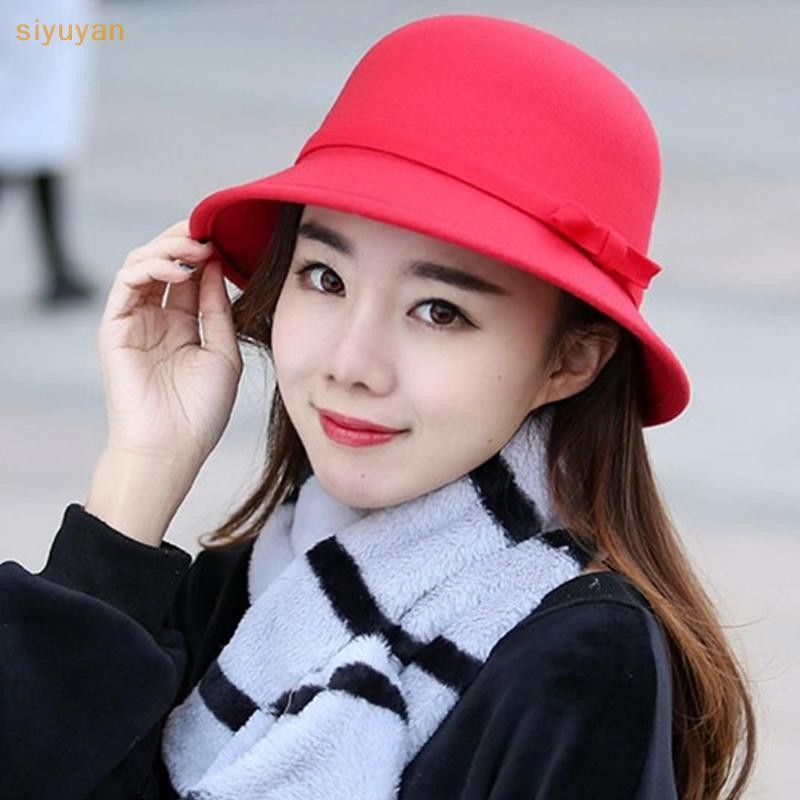 Siyuyan Thu Đông Pháp Nơ Xô Mũ Nữ Ngọt Ngào Nỉ Có Hình Gấp VN