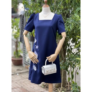 SALE Đầm trung niên cho mẹ cao cấp Bigsize thiết kế trẻ trung, sang trọng chất liêu dày dặn thoáng mát thêu hoa