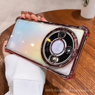 Ốp lưng silicon TPU trong suốt cho Honor X9c/X9a/X9b/X9 5G, bốn góc túi khí, bảo vệ camera, chống sốc, ốp mềm
