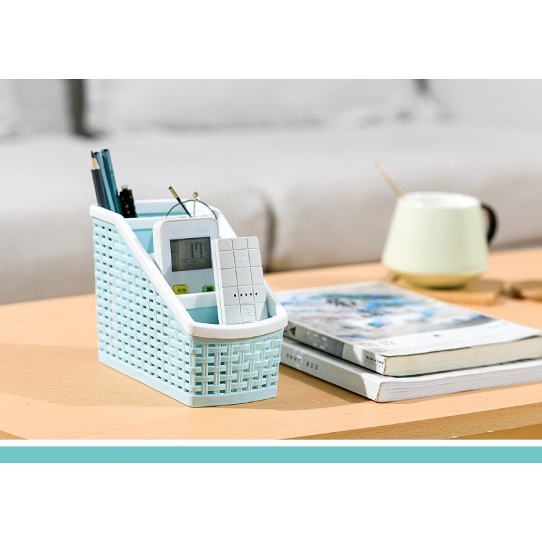 Khay đựng đồ 4 ngăn đa năng nhựa Việt Nhật cao cấp - Khay nhựa cắm bút, Remote, đồ dùng học tập, văn phòng 4 ngăn