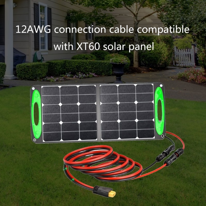 [3C] Cáp sạc năng lượng mặt trời 12AWG sang XT60 để sạc phiêu lưu và khẩn cấp