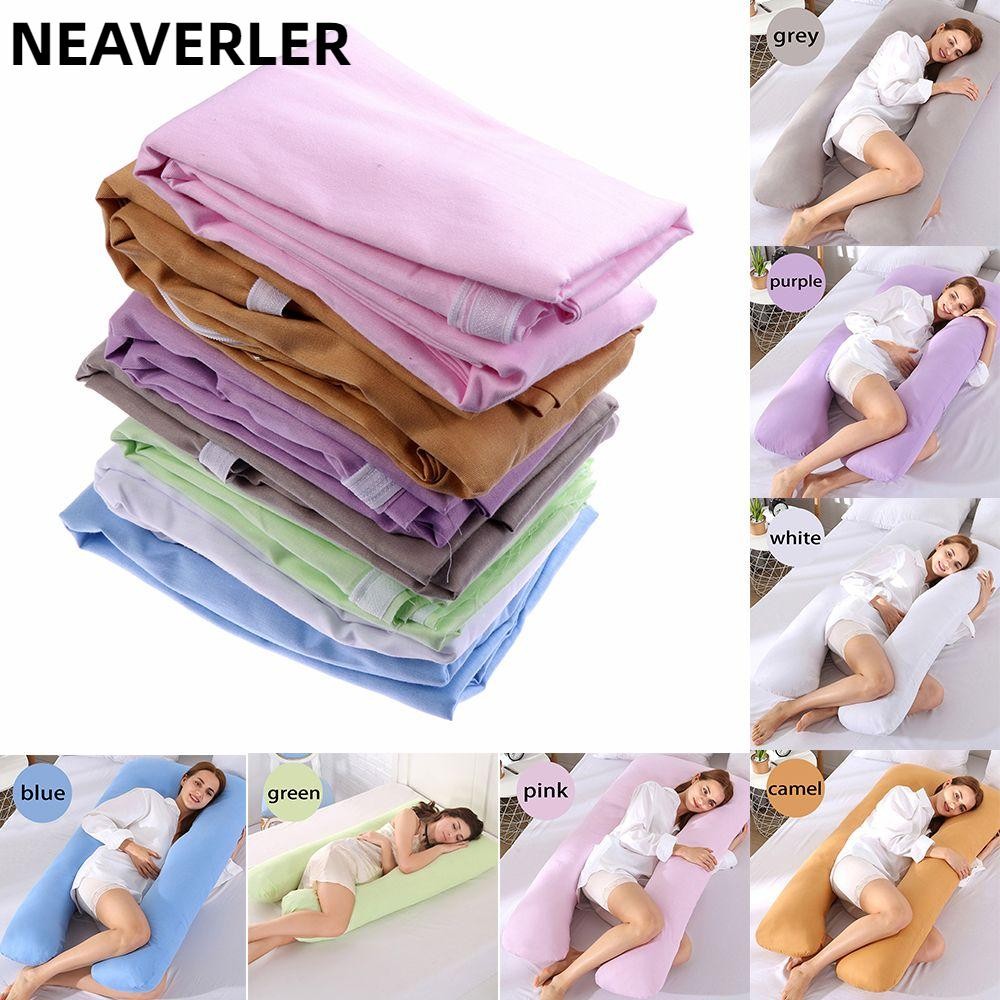Gối hình chữ U NEAVERLER Vỏ gối kiểu chữ U bằng vải Cotton dành cho bà bầu