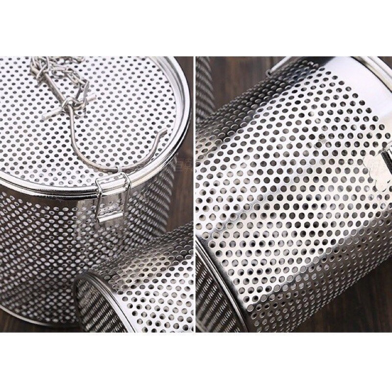 Bộ lọc gia vị inox 304 18x18 caocấp, dùng trong nồi lẩu, lọc trà, hầm xương