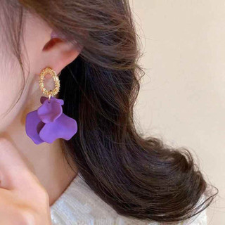 Pháp Phong Cách Mới Cánh Hoa Mặt Dây Chuyền Thực Vật Bông Tai Hoa Thiết Kế Thời Trang Bé Gái Bông Tai Tinh Tế