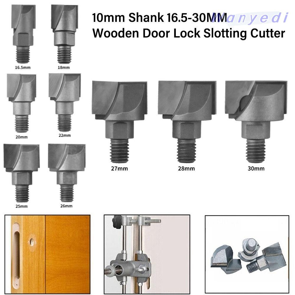 Wanyedi Khóa Cửa Gỗ Khe Cắt, Vít Thread 10mm Shank CNC Đáy Làm Sạch Router Bit, 16-30mm Thép Vonfram Chế Biến Gỗ Dụng Cụ Cắt