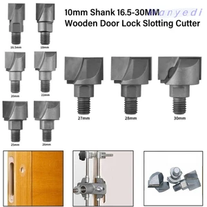 Wanyedi Khóa Cửa Gỗ Khe Cắt, Vít Thread 10mm Shank CNC Đáy Làm Sạch Router Bit, 16-30mm Thép Vonfram Chế Biến Gỗ Dụng Cụ Cắt