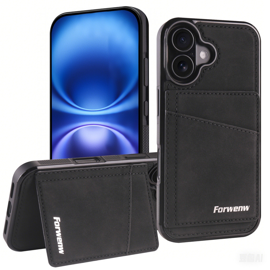 Dành Cho iPhone 16E 16 Pro Max 15 14 Plus 12 13 mini Retro Da PU Ốp Điện Thoại Có Khe Cắm Thẻ Bỏ Túi Ốp Lưng TPU Mềm Vỏ Điện Thoại Di Động