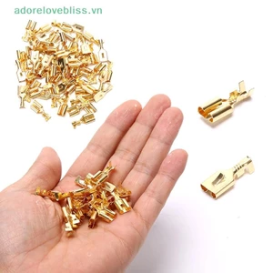 Thêm 50 CÁI 6.3 Crimp Terminal Nam Nữ Spade Connector Crimping Terminals BSS