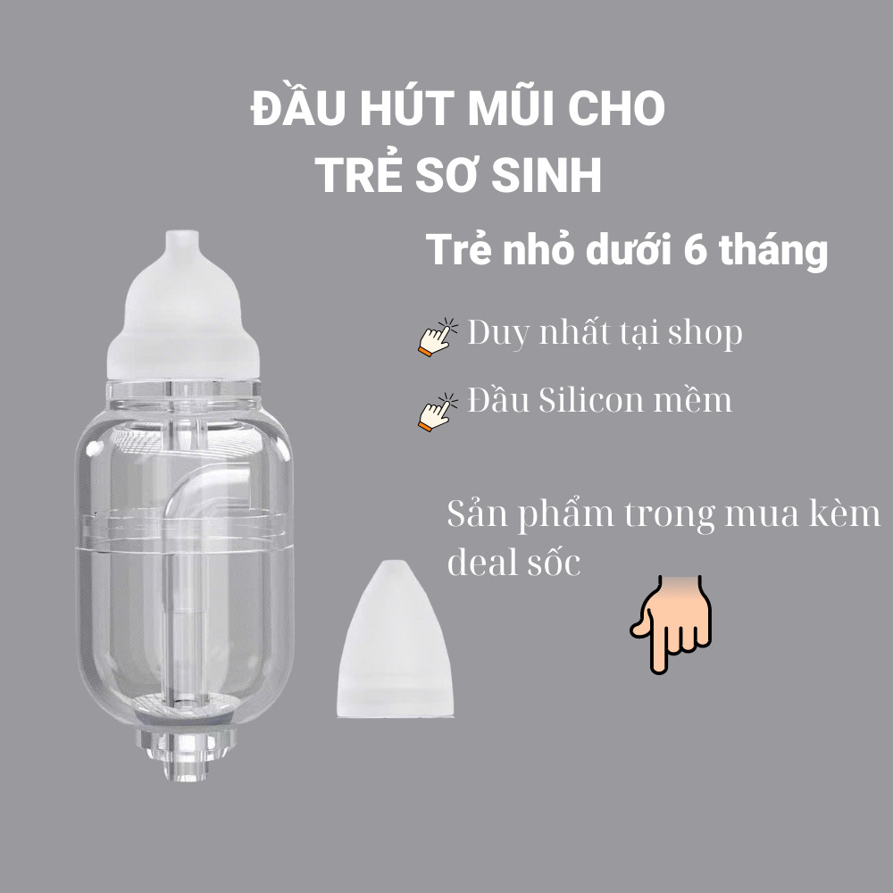 Dụng cụ hút mũi kéo tay thế hệ mới, chất liệu nhựa nguyên sinh, lực hút mạnh an toàn cho bé AMIZIN Me&Be
