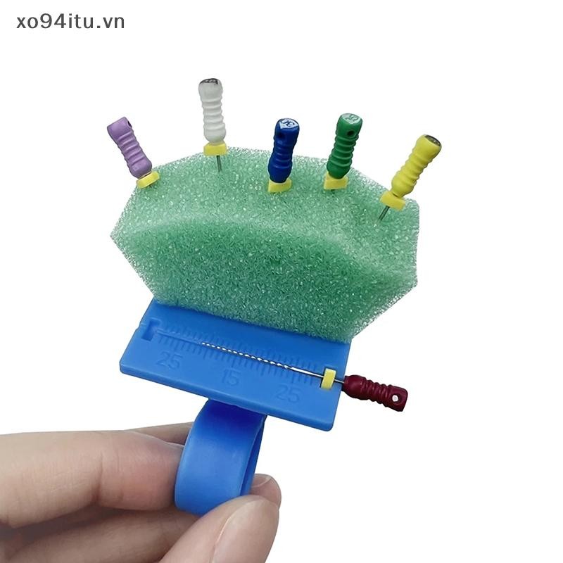Xoitu Nha Khoa Endo File Block Endo File Holder Thước Rễ Kênh Ngón Tay Vòng Nội Nha Dụng Cụ Đo Ngón Tay Làm Sạch Bọt Biển VN