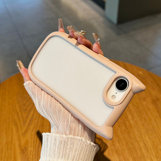 Ốp điện thoại di động acrylic tai mèo ba chiều sang trọng cho iPhone16 15 14 13 12 11 Pro MAX IXS MAX XR XS chống sốc bảo vệ camera chống rơi mặt sau mềm