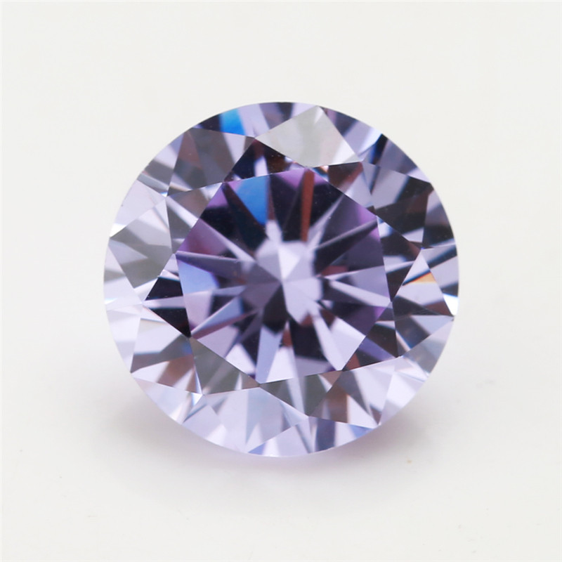 5A Oải Hương Tròn Cắt CZ Đá 15 / 30 Chiếc 4 Mm ~ 10 Mm Rời Cubic Zirconia Cho Trang Sức DIY