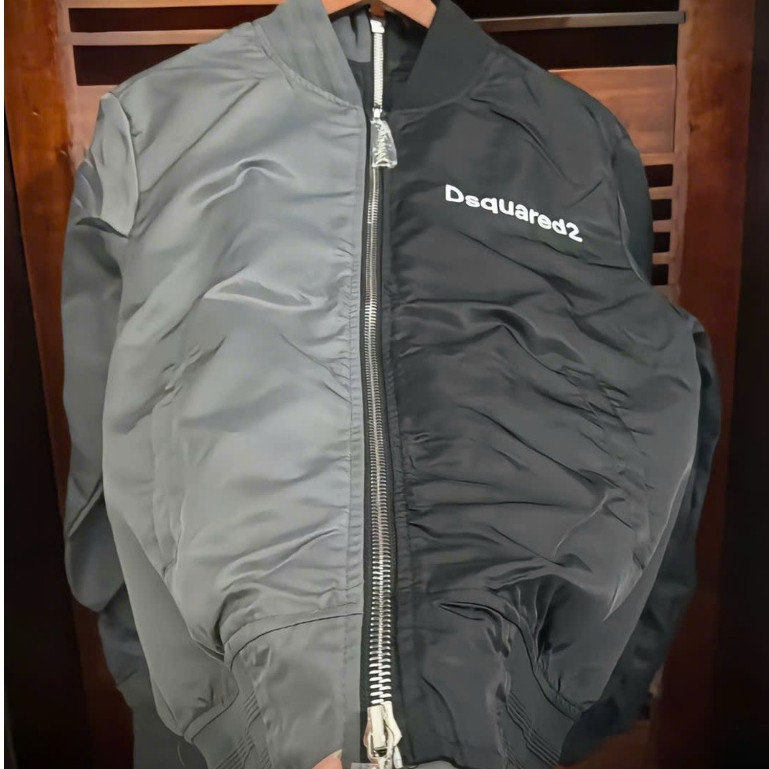 Áo Bomber DSQ 2 Màu 2 Mảnh KCloset Áo Gió Dù 2 Lớp Dày Dặn Dáng Rộng Nam Nữ NA749
