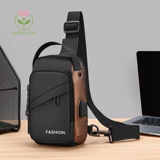 [SayMakerLace] Túi đeo chéo nam rắn thông thường Túi xách nam Oxford Túi đeo vai Túi xách nam 2025 Túi xách nam dành cho du lịch Satchel Đen Mới