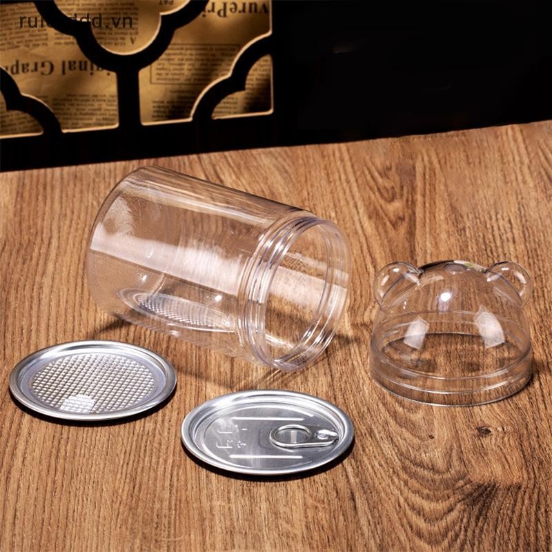 # ruierddd # Guazi Nut Hộp Bảo Quản Hình Gấu Hoạt Hình Chai Kẹo Thực Phẩm Có Thể Ăn Nhẹ Acrylic Có Thể Kín Dễ Thương Bánh Quy Có Thể Bảo Quản Món Tráng Miệng.