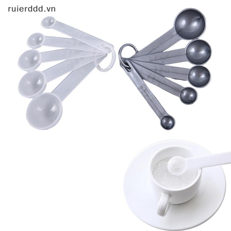 # ruierdd # 5 Cái / lốc Thìa Đo Có Cân Cho Bộ Thìa Nướng Bánh Nhà Bếp Có Cân.