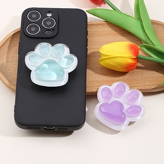 Chân đế kẹp điện thoại họa tiết Cat Paw dễ thương, Giá đỡ máy tính để bàn lười có thể gập lại bằng ABS, Phụ kiện giá đỡ điện thoại chống nước