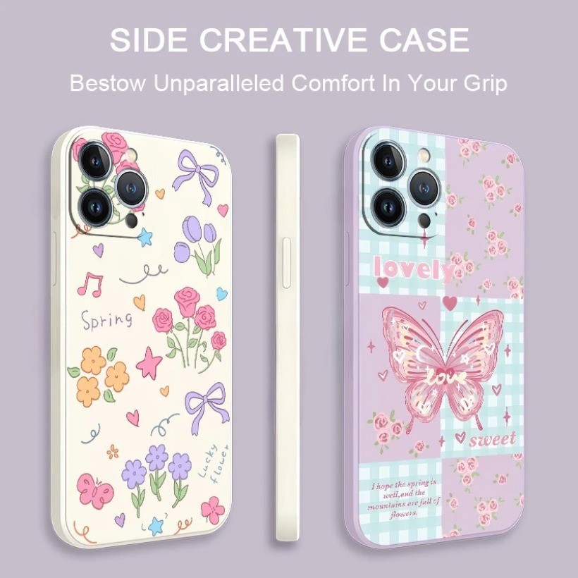 Ốp Điện Thoại Silicon Mềm Chống Sốc Cho Huawei Nova 13i 7i 3i 4e 5T Y70 Y71 Y72 Y7A Y9S Y9 Prime 2019 Vỏ Bướm Trong Vườn Lãng Mạn