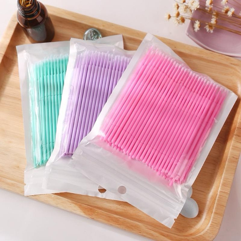 Tăm Bông Nhựa Ủ Phun Xăm Màu Ngẫu Nhiên pxtm