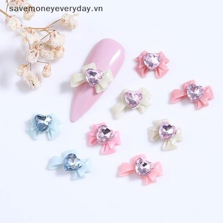 [savemoneyeveryday] 10 Chiếc 3D Nơ Nhựa Móng Tay Quyến Rũ Ruy Băng Hồng Nơ Kim Cương Giả Phụ Kiện Trang Sức Trang Trí Làm Móng Tay DIY Salon Phụ Kiện Quà Tặng [vn]