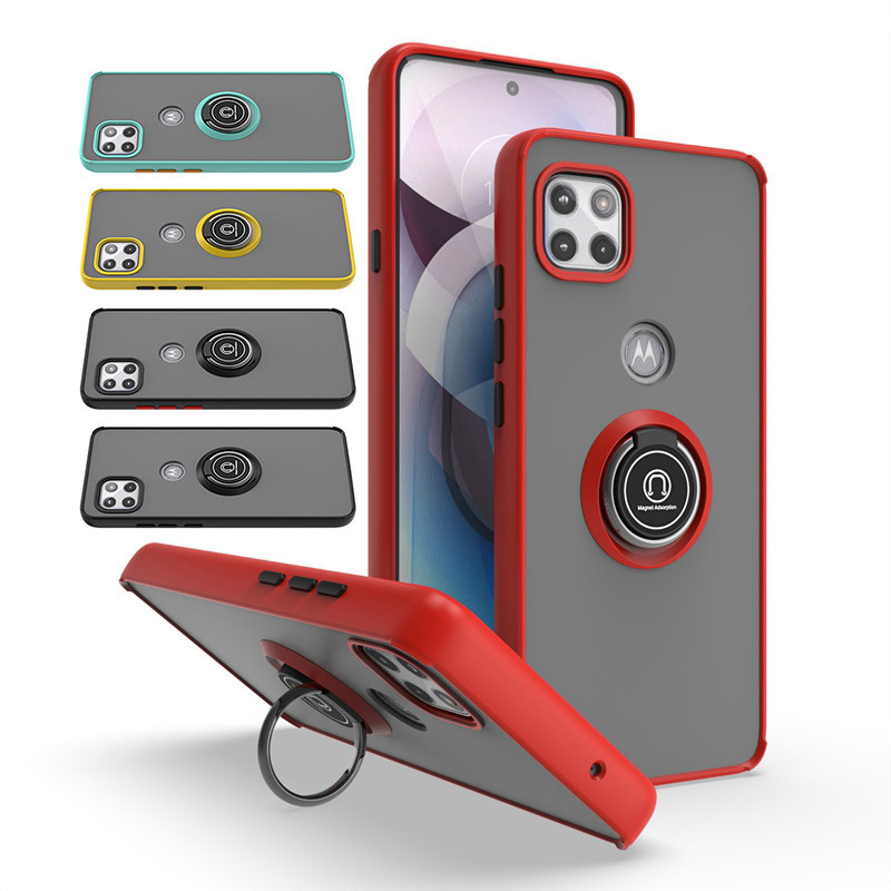 Dành Cho Motorola Moto G 5G / One 5G Ace Mờ Mờ Có Giá Đỡ Vòng Xoay Ốp Lưng TPU Chống Sốc