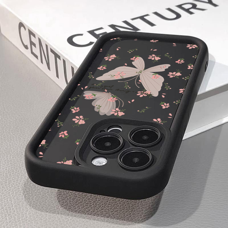 Ốp Lưng Cho Xiaomi Redmi 14C 13 12 12C 4G 13C Redmi Note 14 13 11 12 Pro Plus 5G 12S 11S 10S 10 Pro Lãng Mạn Bướm Retro Tag Dreamy Flower Soft Silicone Matte Cover