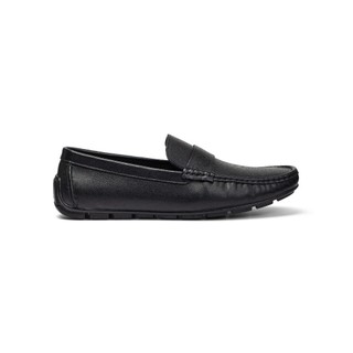 Giày da bò nam Epsom vân hạt dáng lười FTT Leather đế cao su khâu F109140
