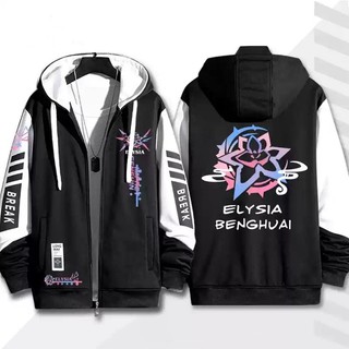 Áo Khoác Cosplay Honkai - Ngôi Sao Đường Sắt Elysia, Phù Hợp Unisex, Dài Tay