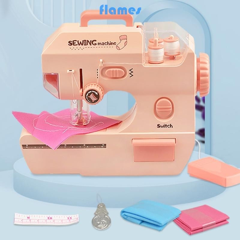 Fl Trẻ Em Máy May Đồ Chơi Máy May Nhỏ Có Ánh Sáng Di Động Nghệ Thuật Bộ Đồ Chơi Cho Trẻ Em 3 + Tuổi