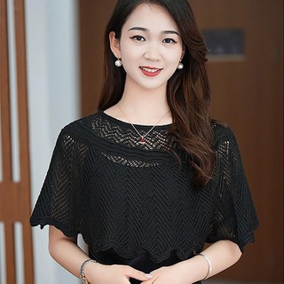 Khăn choàng và áo khoác mỏng NOOKSTORY, chất liệu vải tuyn ngắn thoáng khí, đa màu sắc dành cho nữ