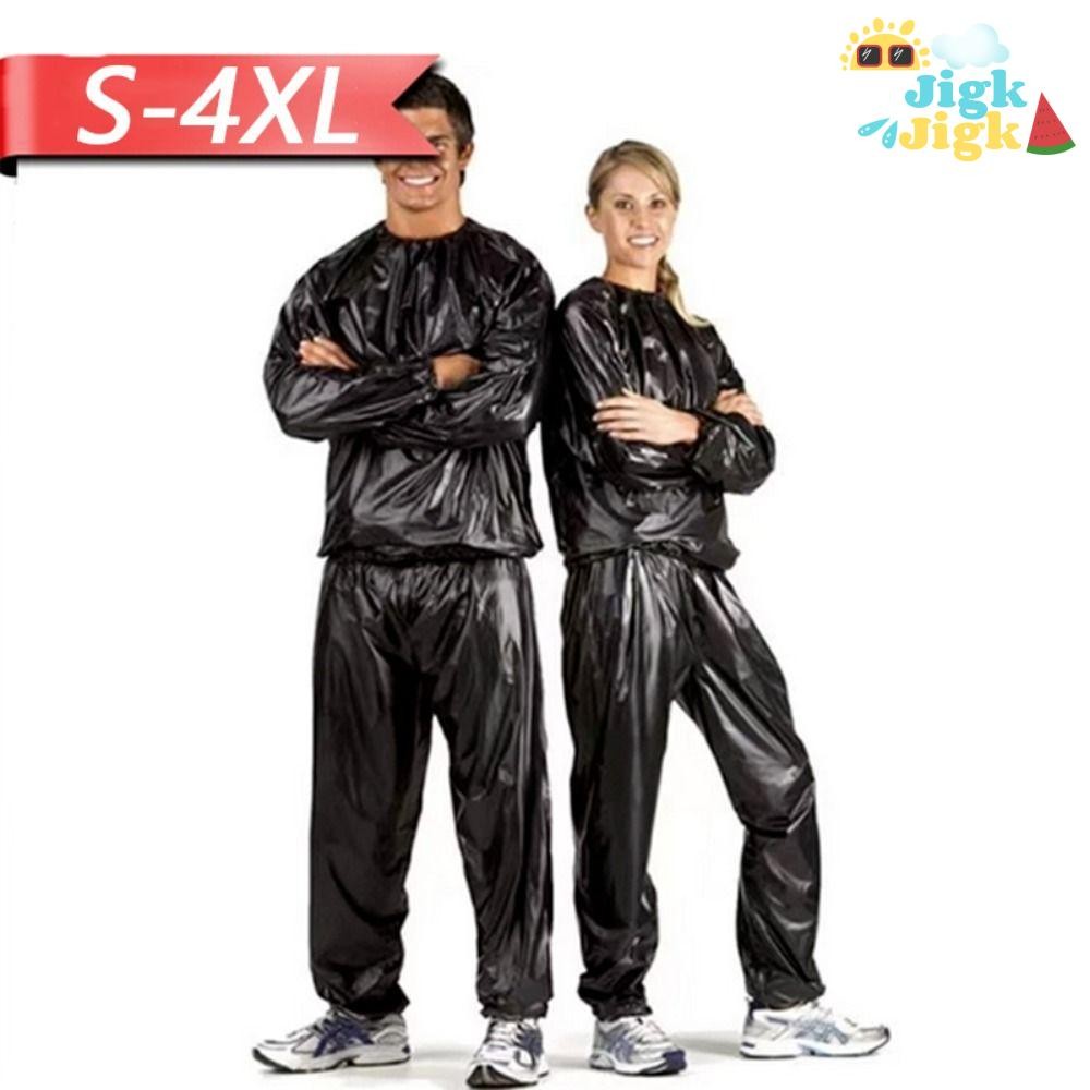Bộ đồ tập thể dục JIGK, Bộ đồ tắm hơi tập thể dục hạng nặng, Áo hoodie chống rách S-4XL Giảm cân Calo Burner Sweat Suit Xông hơi Fitness Gym